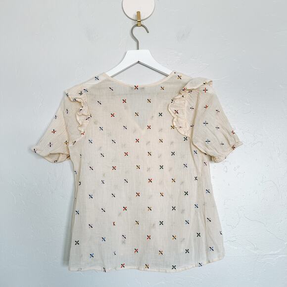 Madewell Embroidered Gazebo Top Small - Picture 6 of 7